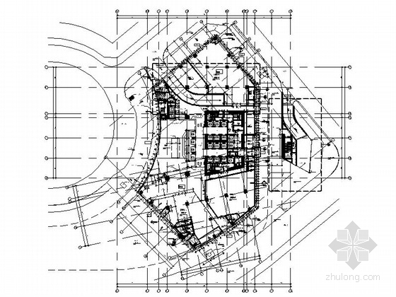 [合集]3套超精细图纸超高层办公楼建筑施工图-3套超精细图纸超高层办公楼建筑首层平面图