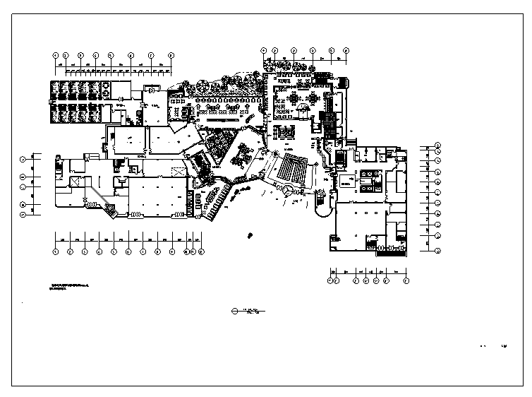 常州大酒店公共区域部分室内设计施工图纸-平面布置图