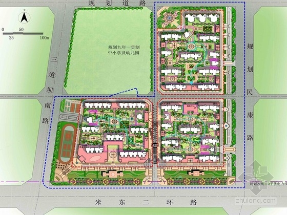 现代住宅小区景观资料下载-[新疆]高档现代住宅区景观规划设计方案