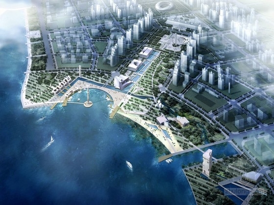 滨海公园广场设计资料下载-[深圳]“绿色海浪”滨海广场与滨海公园景观设计方案