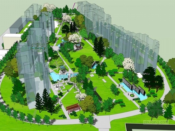 居住小区绿化方案资料下载-[广西]优雅主题住宅小区环境绿化设计方案