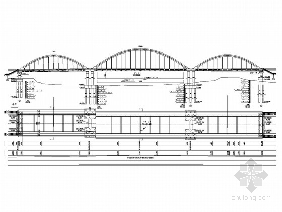 70m系杆拱桥资料下载-70+100+70m钢管混凝土系杆拱桥全套施工图（108页）