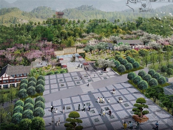 重庆概念性公园资料下载-[重庆]“大道自然，颐养天和”休闲养生公园中心区雕塑园景观优化概念设计方案