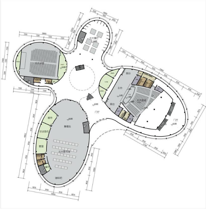 [济南]新文化中心建筑设计文案-一层平面图5