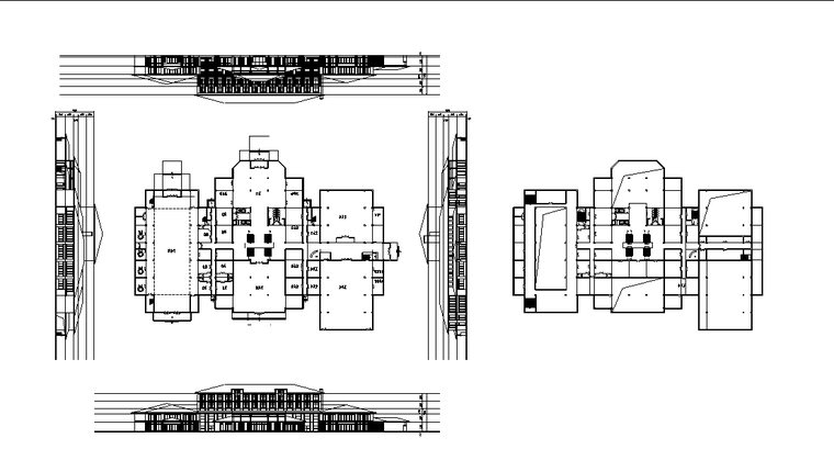 国宾馆公建酒店建筑方案文本+施工图-别墅施工图