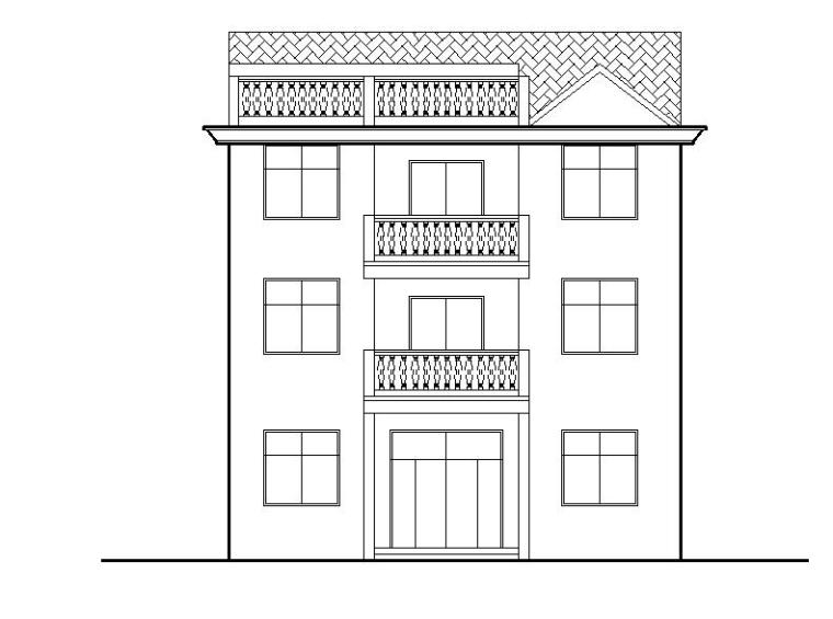 300平米二层建筑设计图资料下载-[宁夏]两层砖混结构新农村自建房建筑施工图