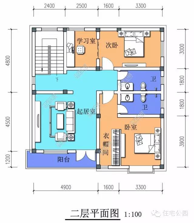 10套经典新农村自建房图纸分享，个个都是经典-户型六：2.jpg