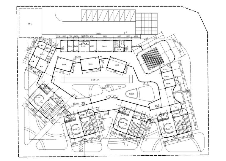 公建北大资源新幼儿园建筑设计方案文本（CAD+效果图）-一层平面图