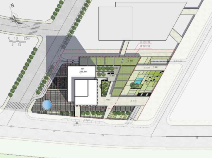 [福建]福州市闽江商务区建筑设计方案文本-总平面