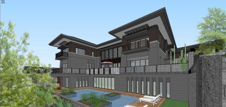 西安华侨城108坊新中式别墅区建筑模型设计（2018年）-X 12