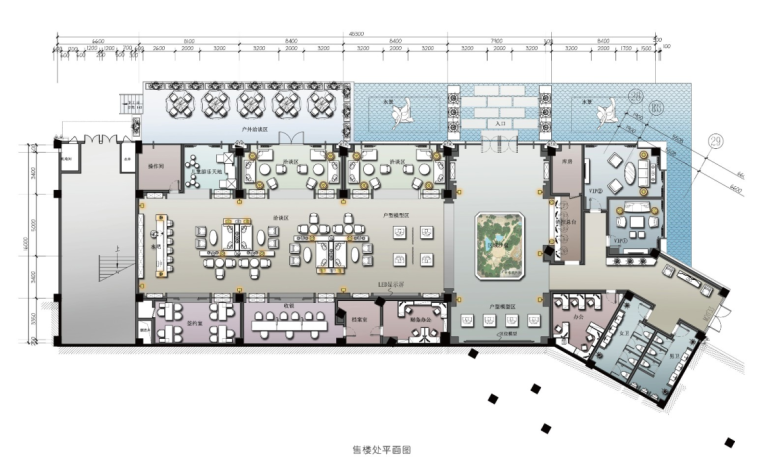 售楼处效果图中式资料下载-[重庆]新中式学府风售楼处设计施工图（含方案、效果图、物料）