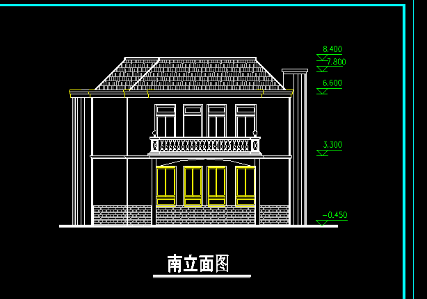 二层别墅建筑施工图