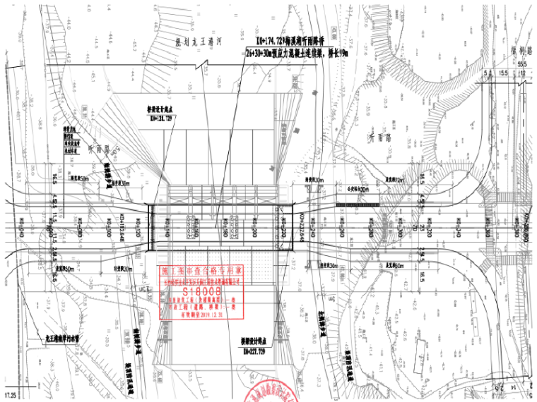 城市道路建设图集交通工程资料下载-[长沙]听雨路桥桥梁工程阶段施工图纸设计