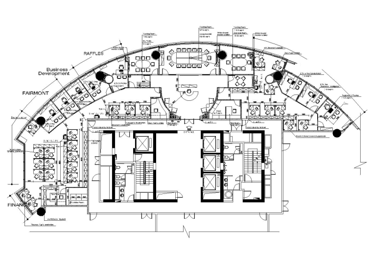 CAD办公空间立面图资料下载-现代简约风格办公空间概念施工图设计（附效果图+概念文本）