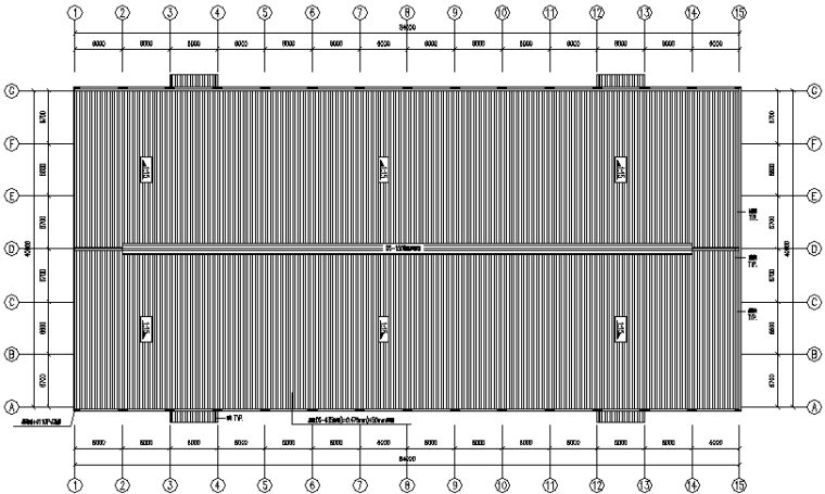 门式刚架屋盖结构布置图资料下载-南安门式刚架结构工程方案图（CAD,11张）