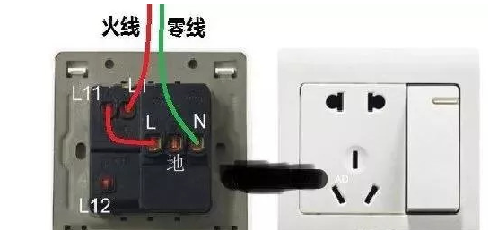 5孔带开关插座怎么接线资料下载-电源开关上的字母的含义及接线图