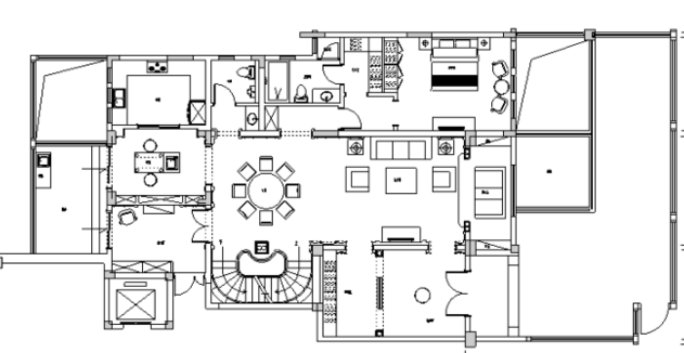 140平米的装修效果图资料下载-[江苏]美式新古典500平米跃层公寓设计施工图（附效果图）