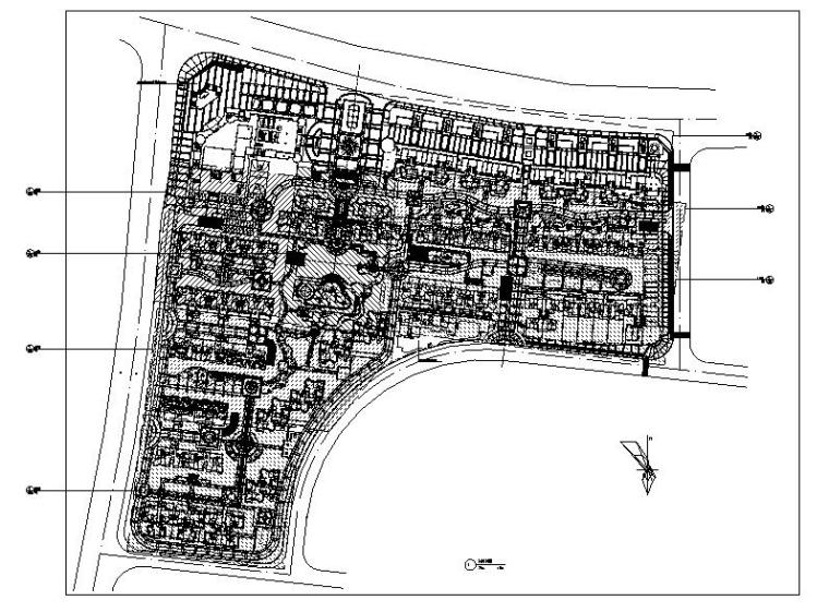 中西合璧建筑别墅资料下载-[湖南]中西合璧式园林居住区景观全套施工图（附工程量清单）