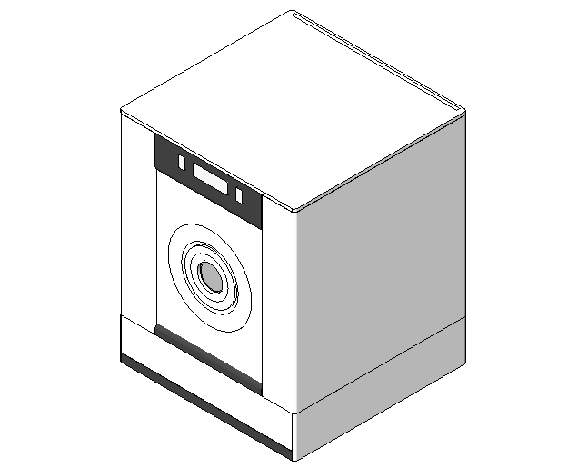 revit族文件桩机资料下载-bim软件应用-族文件-洗衣脱水机