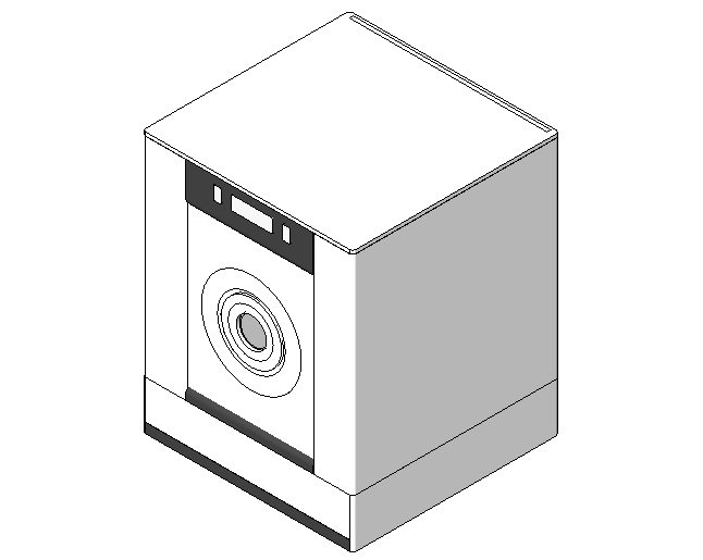 洗衣废水处理池资料下载-bim软件应用-族文件-洗衣脱水机