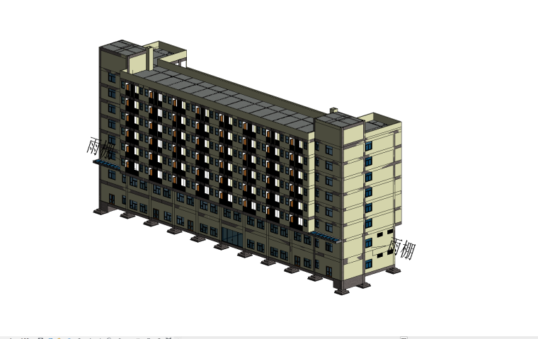 混合结构pkpm模型资料下载-第2次作业（自建项目建筑、结构模型）+1805班+齐伟杰