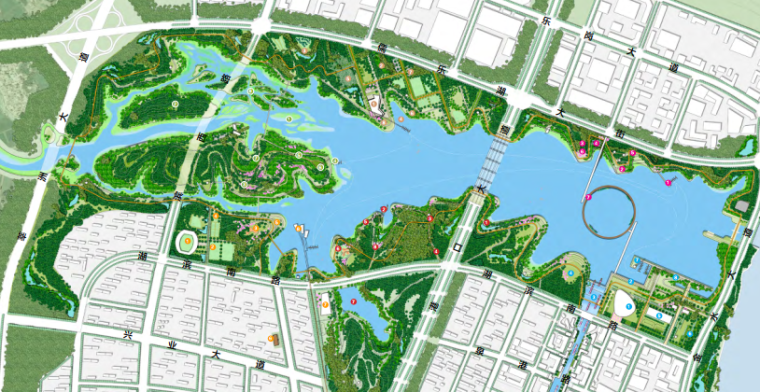 南昌儒乐湖景观规划设计方案汇报稿-平面图