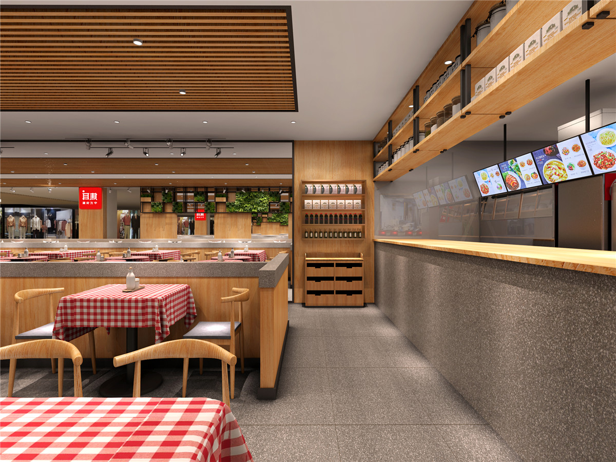 [分享]郑州焦耳连锁快餐店面装修设计图