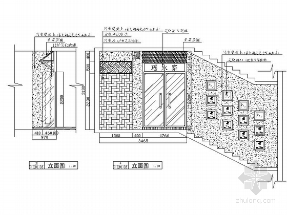 [福建]原生态苗家风味餐厅室内CAD施工图-原生态苗家风味餐厅室内CAD施工图立面图