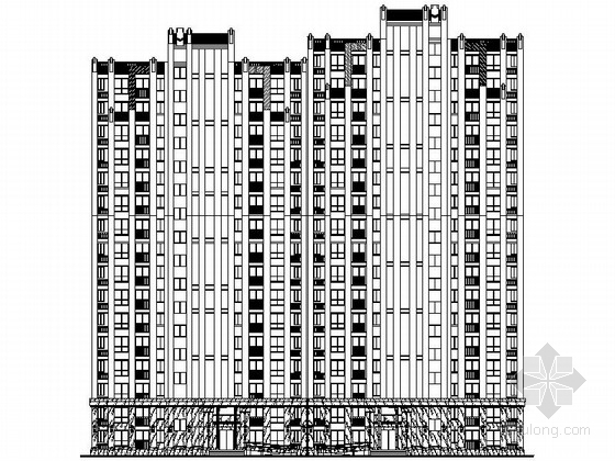 18层现代风格居住楼su资料下载-[上海]18层现代风格住宅楼设计施工图