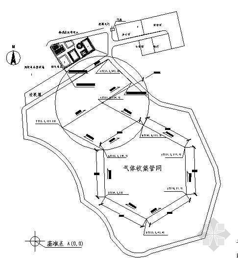 渗滤液收集图资料下载-深圳某垃圾填埋场渗滤液及填埋气体收集系统图