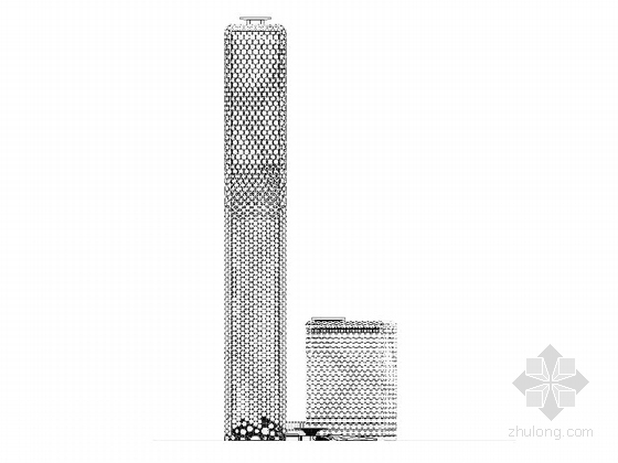 钢结构的建施图资料下载-[天津]超高层框架钢结构航障灯墙面办公酒店综合体建筑施工图