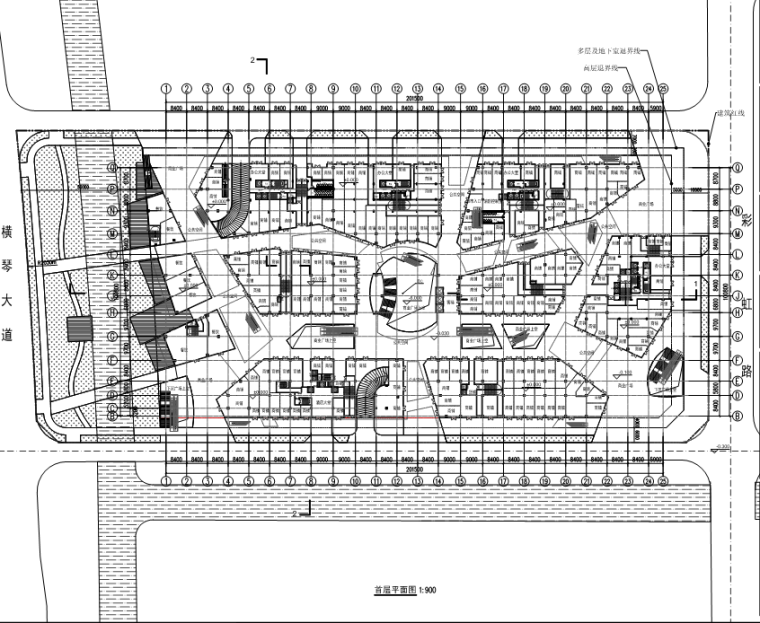 [珠海]现代风格80米高商业综合体设计方案文本（含CAD及模型）-现代风格80米高商业综合体建筑设计方案文本（含CAD及模型）