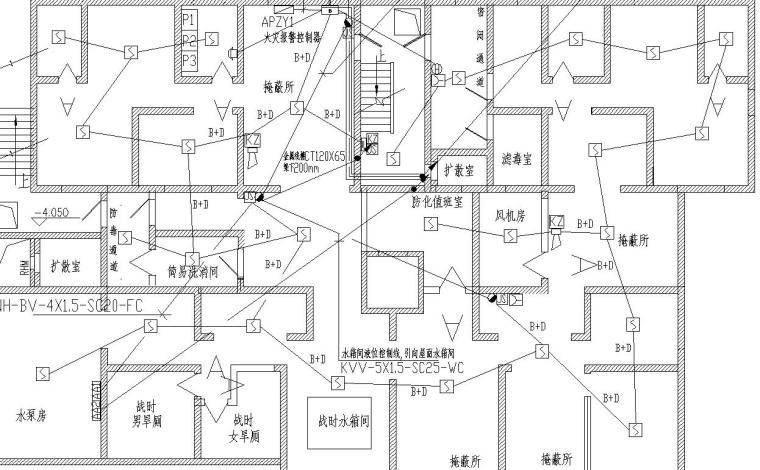 某12层点式住宅电气图-消防报警