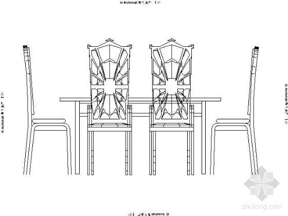cad餐桌图块资料下载-餐桌立面图块