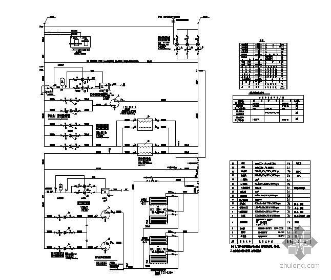 上海工厂图纸资料下载-上海某机器人工厂冰蓄冷系统流程图