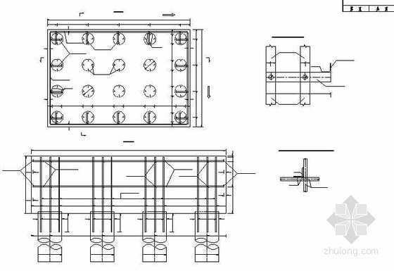 肋式桥台承台资料下载-连续钢构箱梁特大桥桥墩承台支撑型钢布置节点详图设计