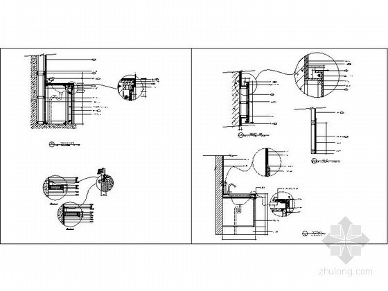 洗手池节点详图资料下载-洗手池及沐浴隔断详图