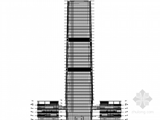 混合型现代风格商业资料下载-37层现代风格超高层商业综合体建筑施工图