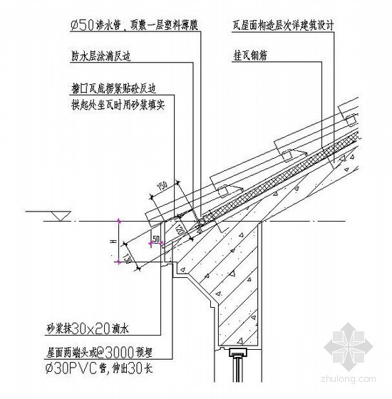 旅游彩色标线大样图资料下载-檐口大样图