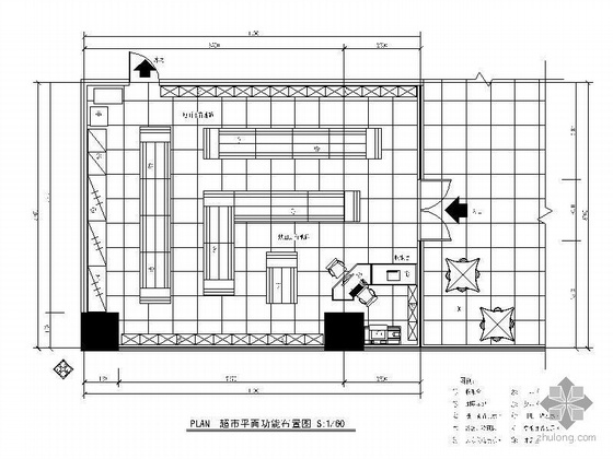 超市cad平面图小型资料下载-某小型超市方案图