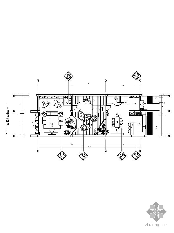 欧式中庭别墅施工图资料下载-欧式风格二层别墅施工图(含效果）