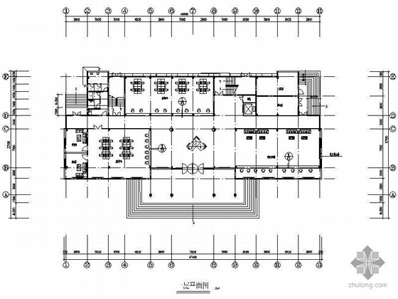 复试办公楼装修施工图资料下载-某社保办公楼装修施工图(含效果)