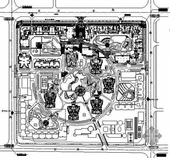 景观小区意向图资料下载-北京某花园小区景观工程施工图