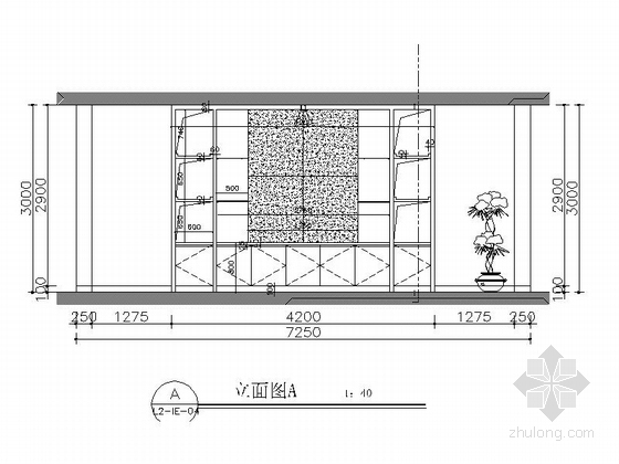 [山东]全球最大汽车改装厂商之一汽车4S店展厅装修施工图（含水暖图）立面图