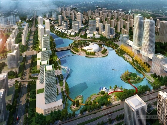 手绘城市规划设计资料下载-[浙江]生态典范科技创新城市规划设计方案