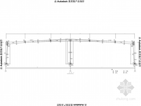 10米跨厂房资料下载-40米跨门式刚架单层厂房结构施工图(含建施)