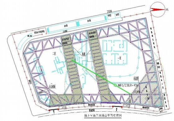 市政施工平面图布置图资料下载-[上海]框筒结构超高层办公楼施工组织设计（平面布置图、中建）