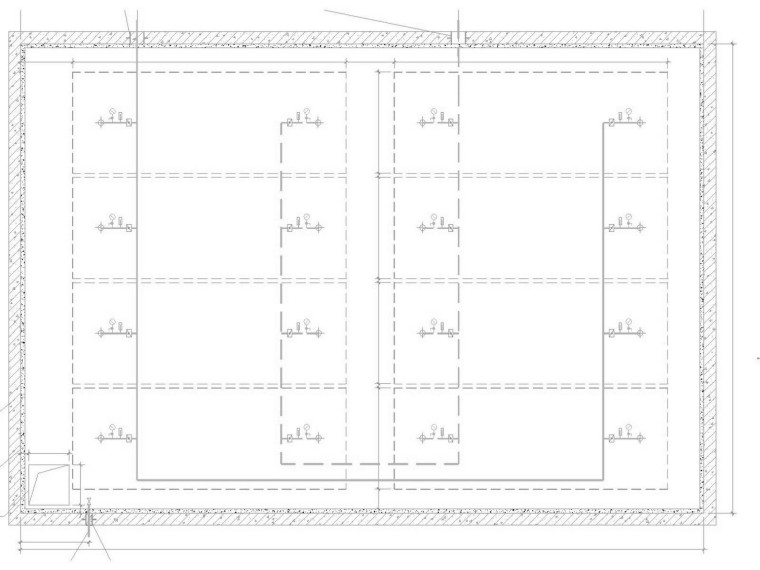 [安徽]大型科技文化中心空调通风防排烟系统设计施工图(机房设计)-蓄冰槽平面图.jpg