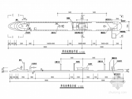 收费岛头标线大样图图片