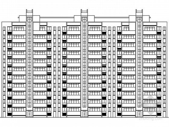 cad板式住宅楼户型资料下载-[江西]某医学院十一层板式住宅楼建筑施工图
